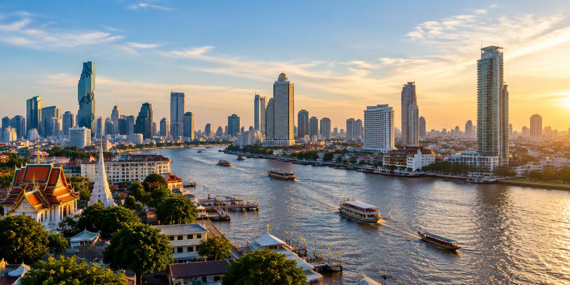 Illustrative Bangkok destination scene